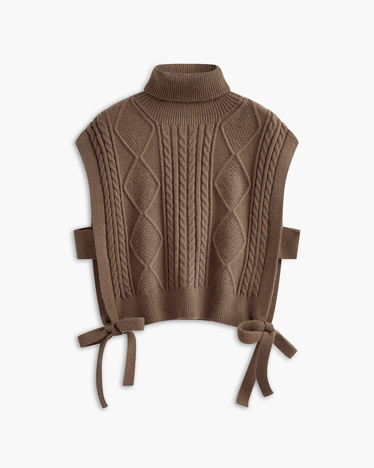 Turtleneck Düğümlü Kazak Yelek