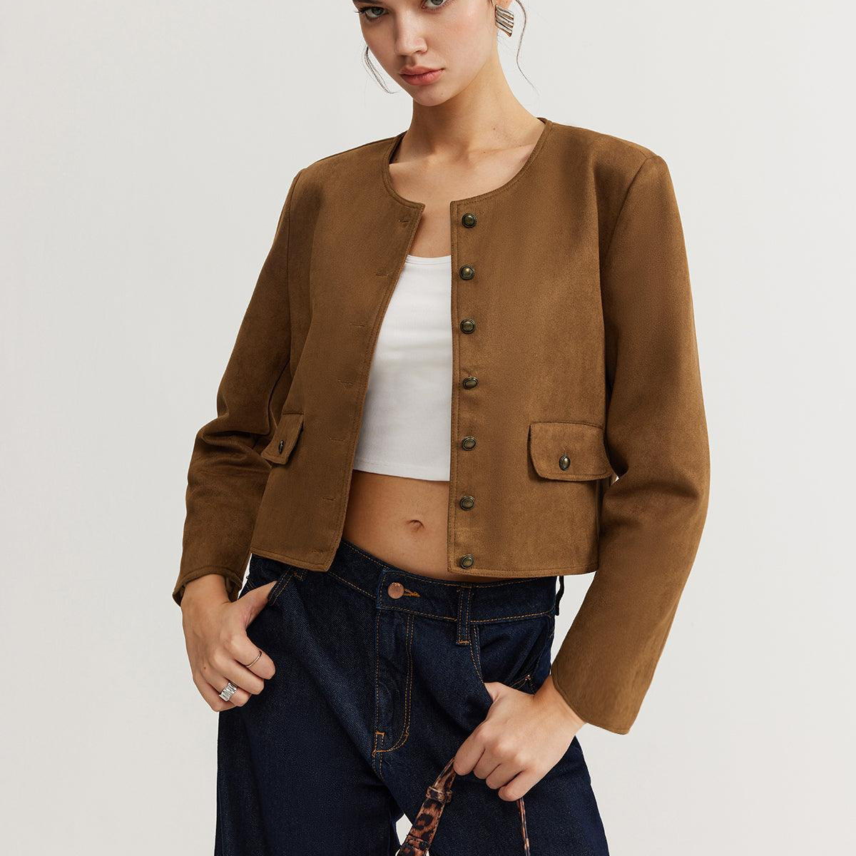 Savanna Kahverengi Kısa Ceket