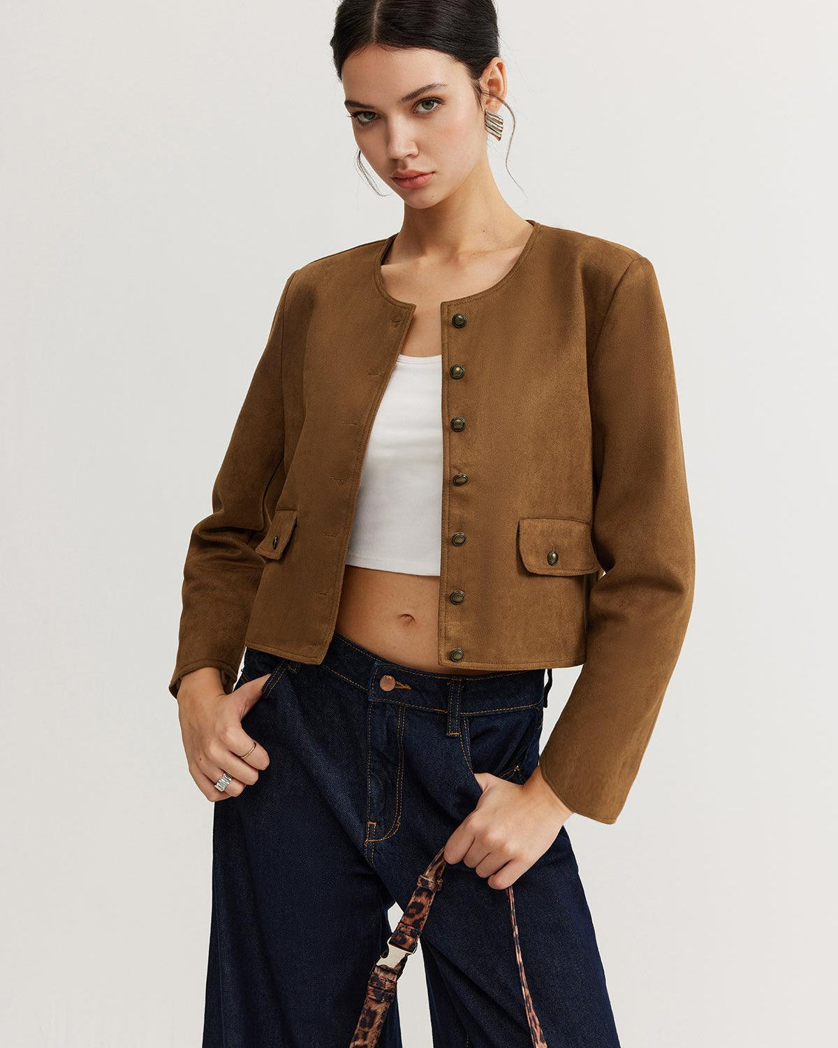 Savanna Kahverengi Kısa Ceket