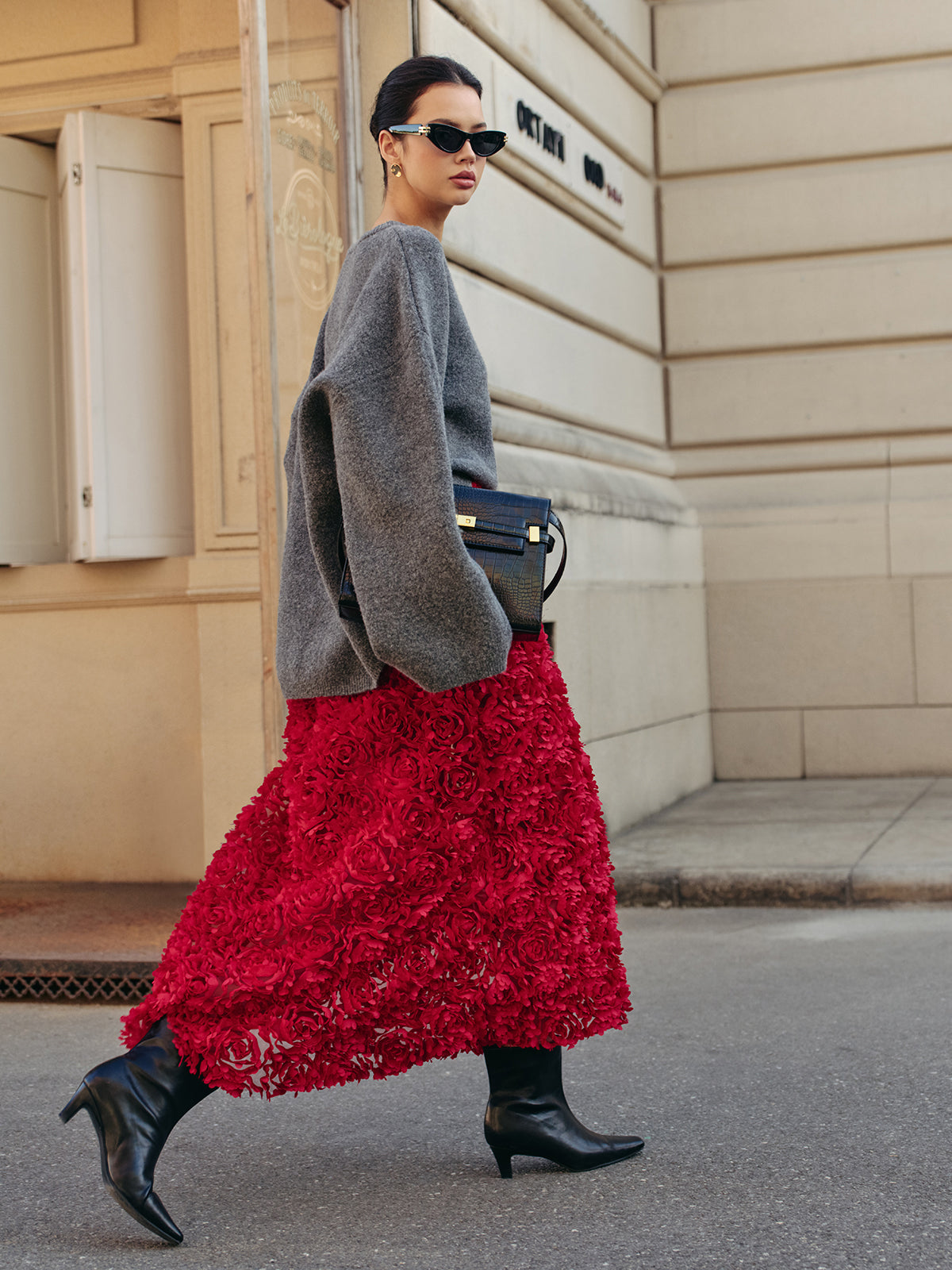 Yün Karışımlı Oversize Düz Triko Kazak