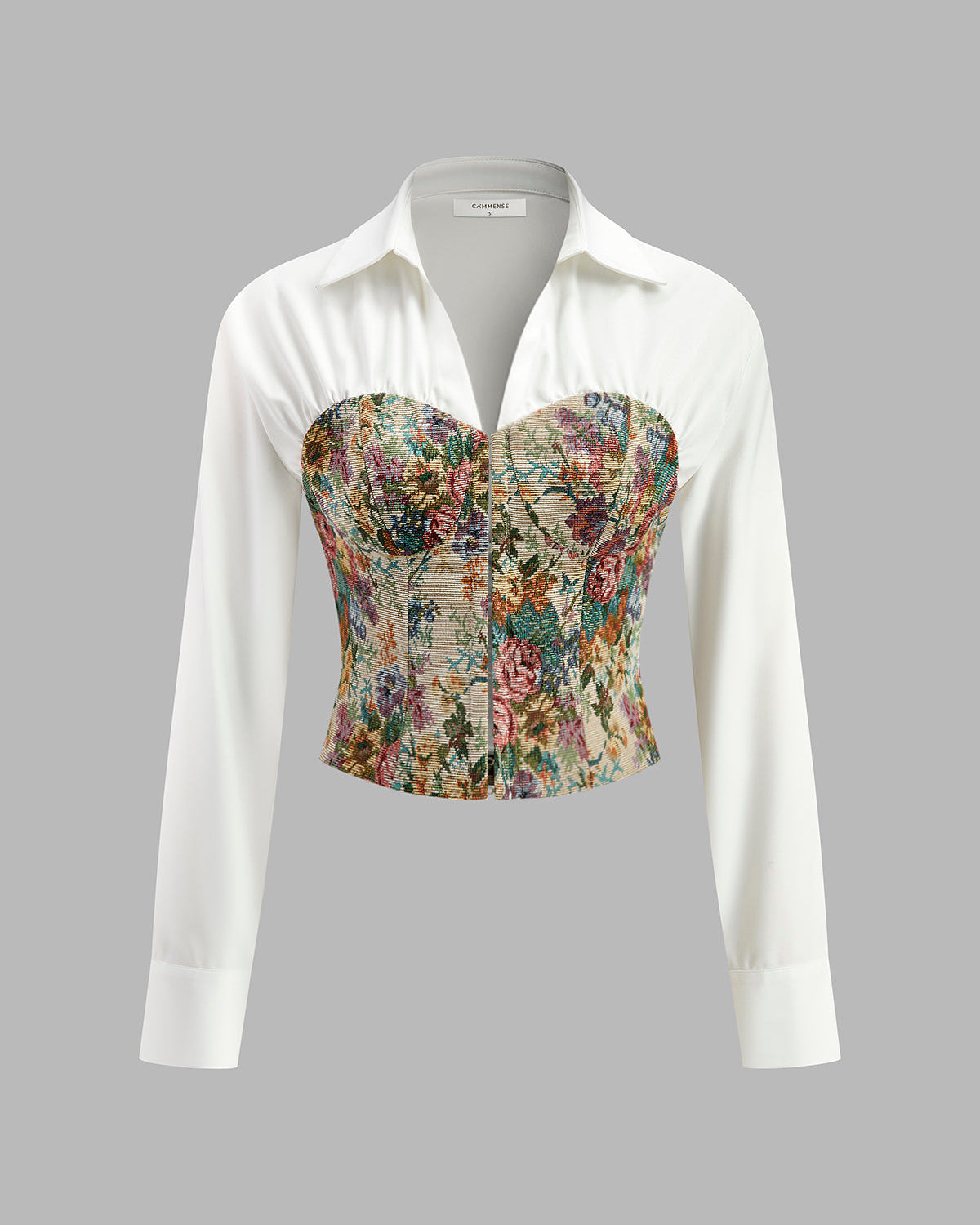 2’si 1 Arada Jakarlı Polo Yaka Bluz