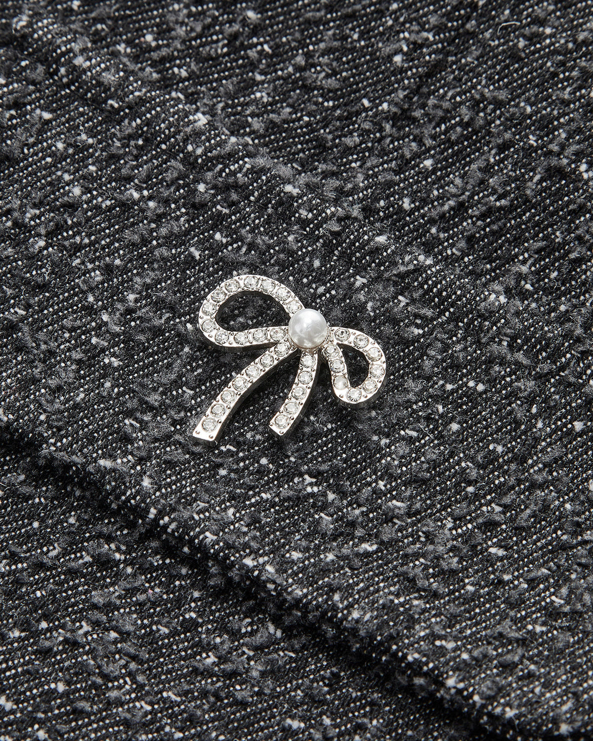 Metalik Fiyonklu Kot Mini Etek