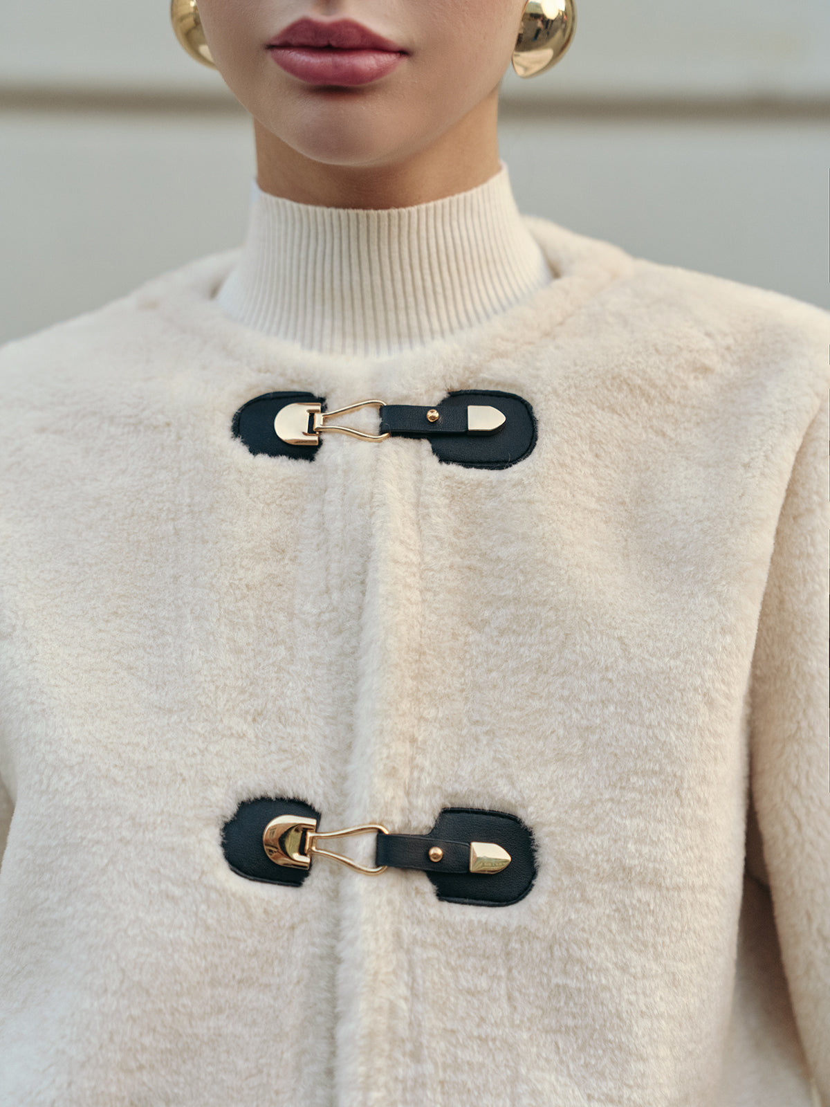 Şık Suni Kürk Kısa Kaban