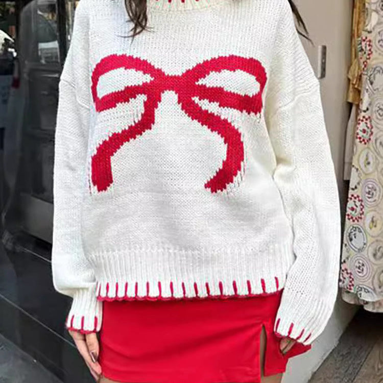 Kontrast Biyeli Fiyonk Detaylı Kazak