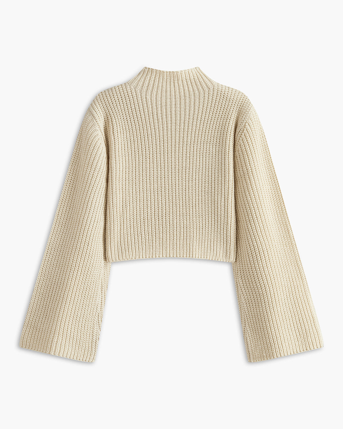 Yün Karışımlı Volan Kol Kısa Rahat Kesim Kazak