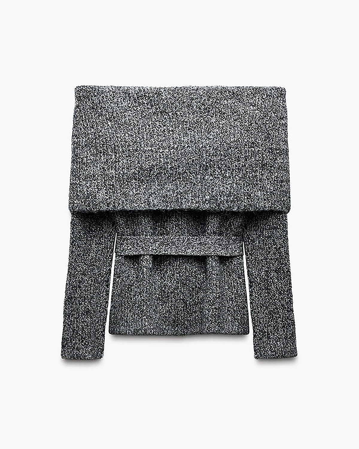 Omuzları Açık Kemerli Kazak