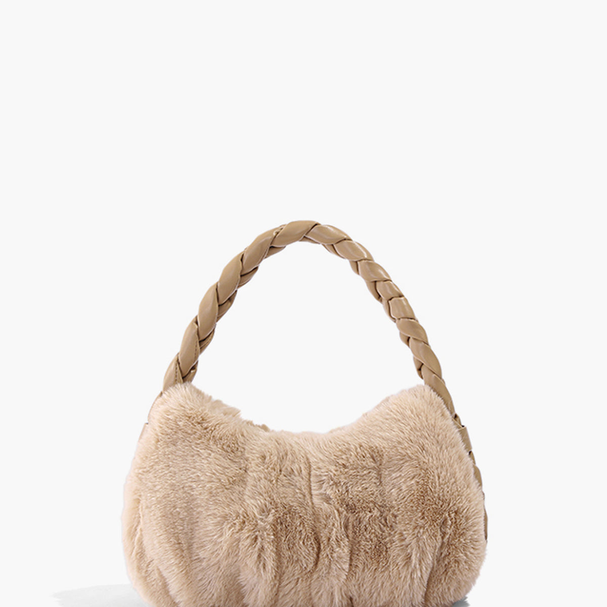 Örgü Askılı Peluş El Çantası