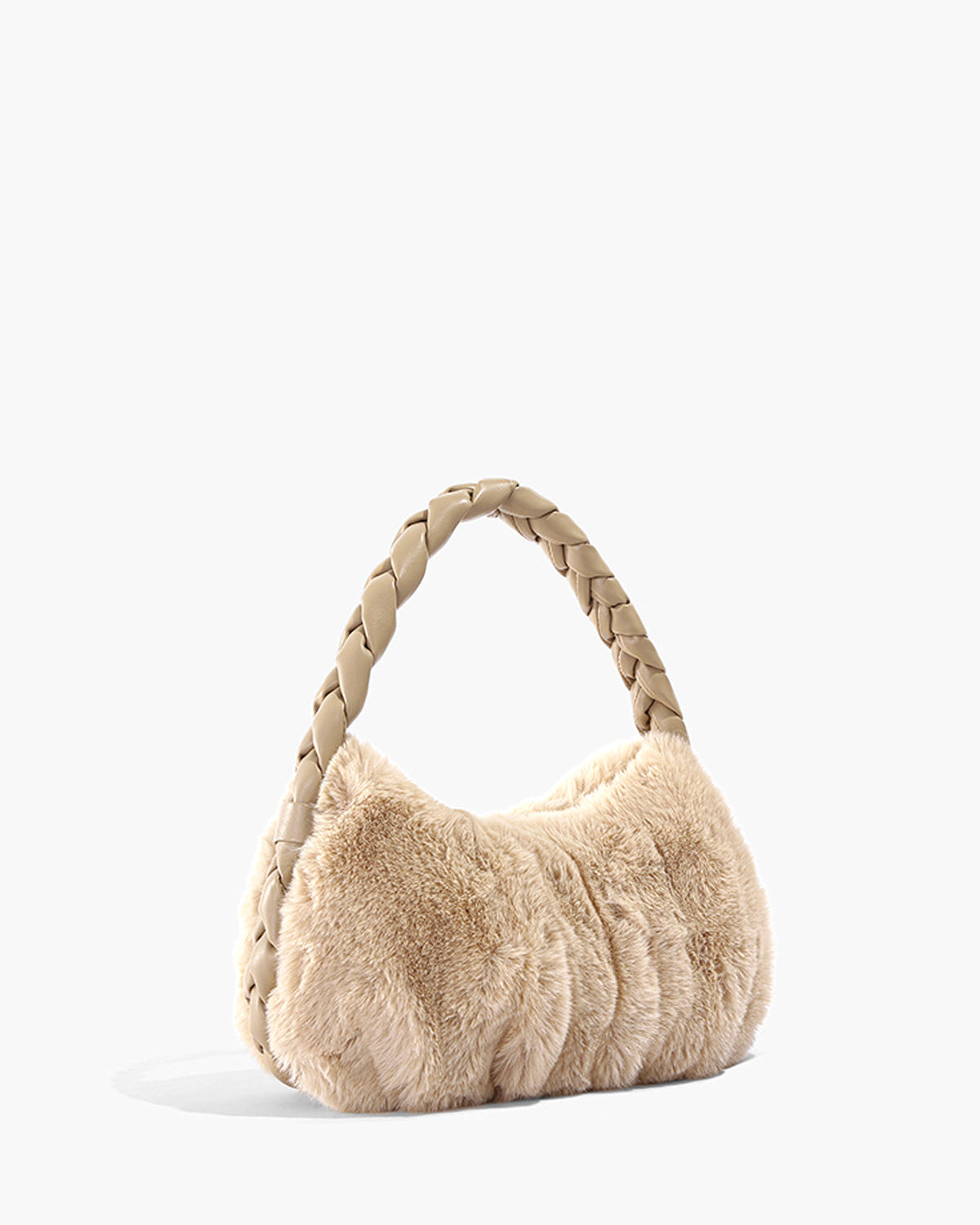 Örgü Askılı Peluş El Çantası