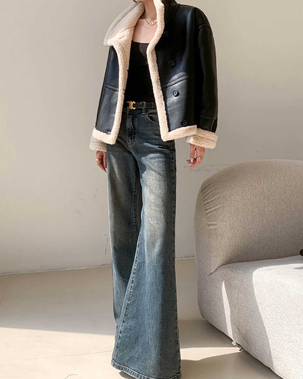 Polar Astarlı Suni Deri Ceket