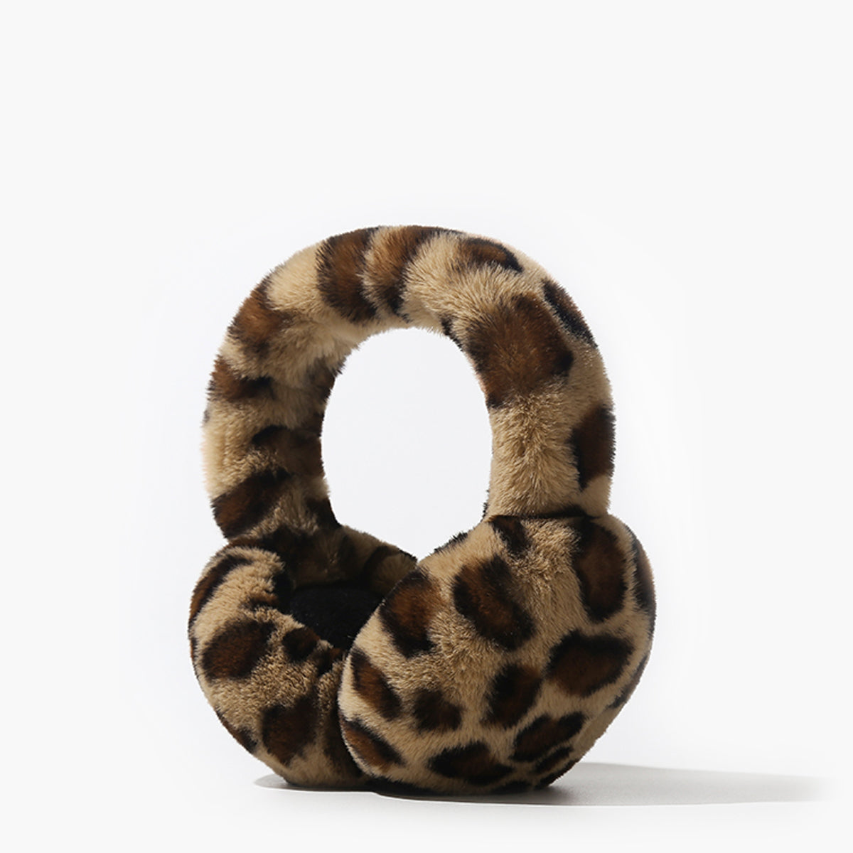 Leopar Desenli Peluş Kulaklık