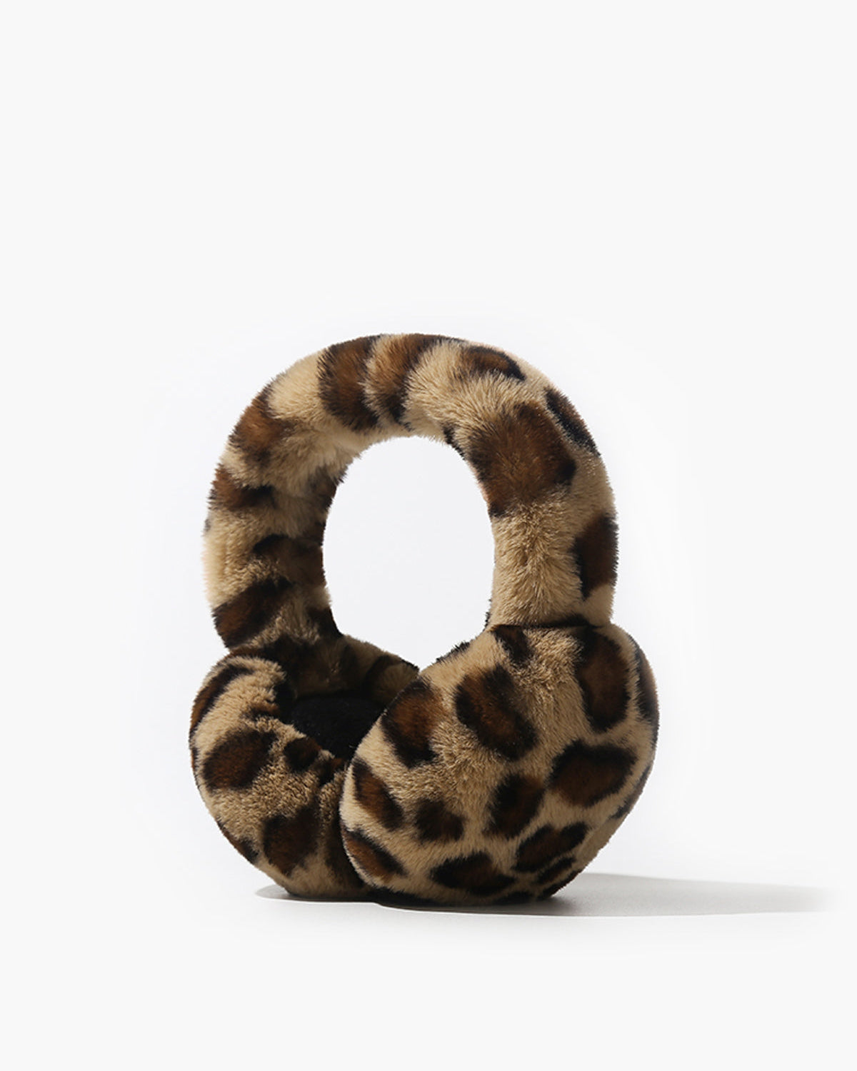 Leopar Desenli Peluş Kulaklık