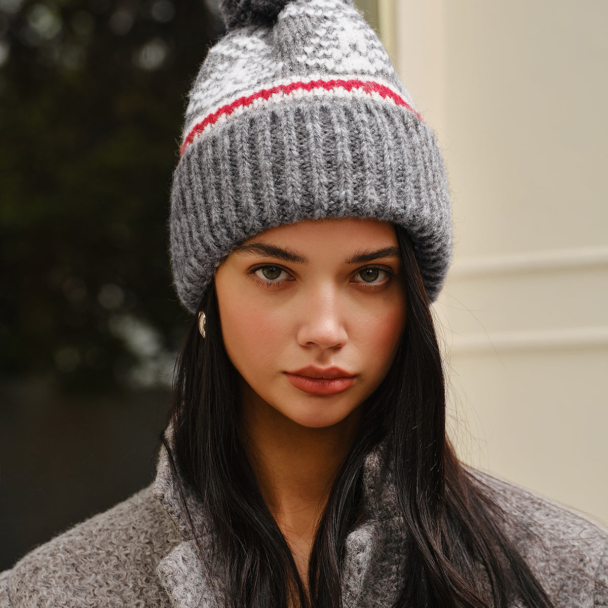 Noel Temalı Örgü Sıcak Bere