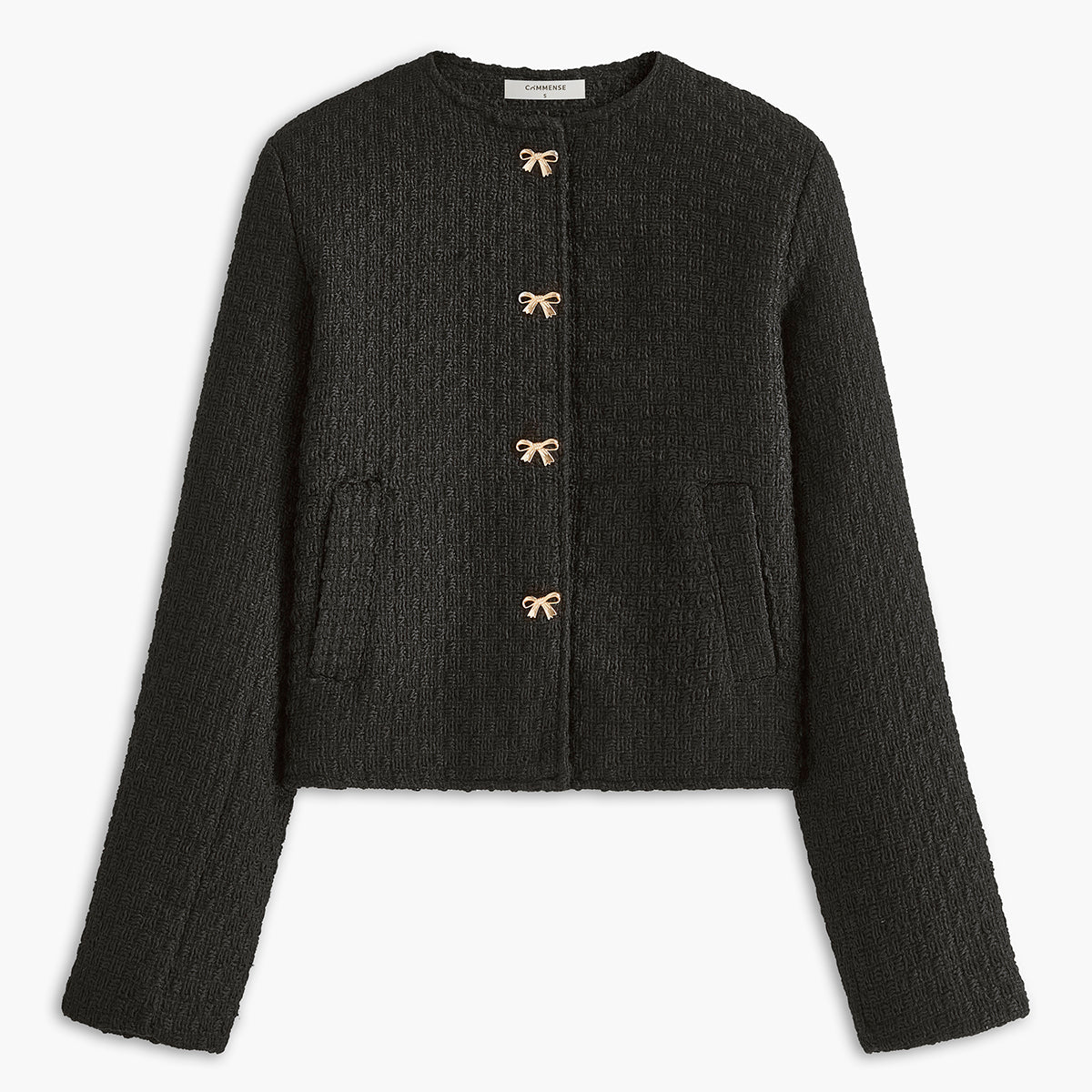 Altın Fiyonklu Tweed Ceket