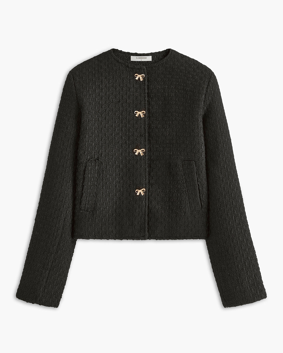 Altın Fiyonklu Tweed Ceket