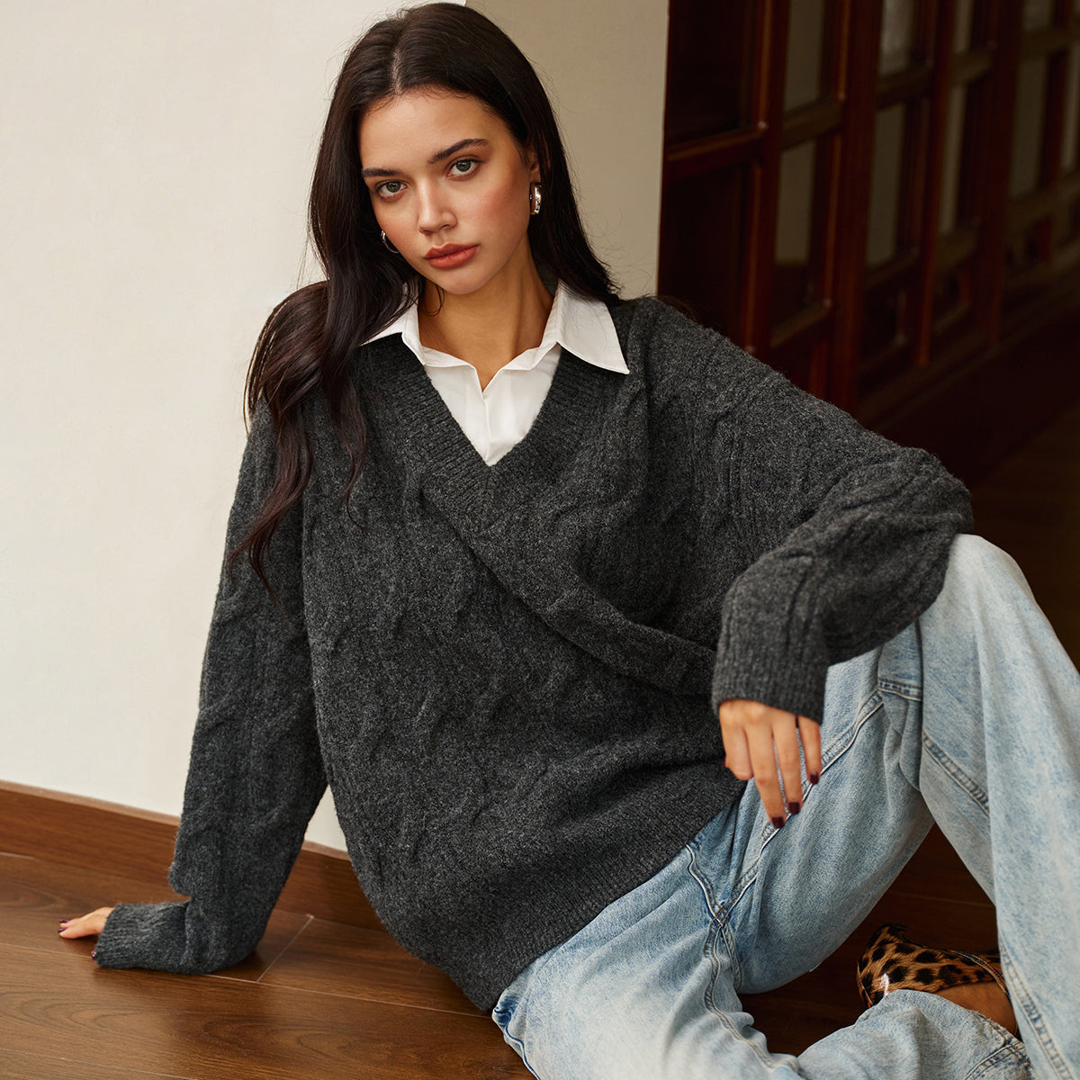 2’si 1 Arada Bükümlü Polo Kazak