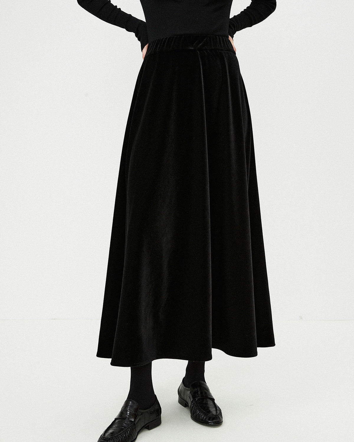 Kadife Dökümlü Etek