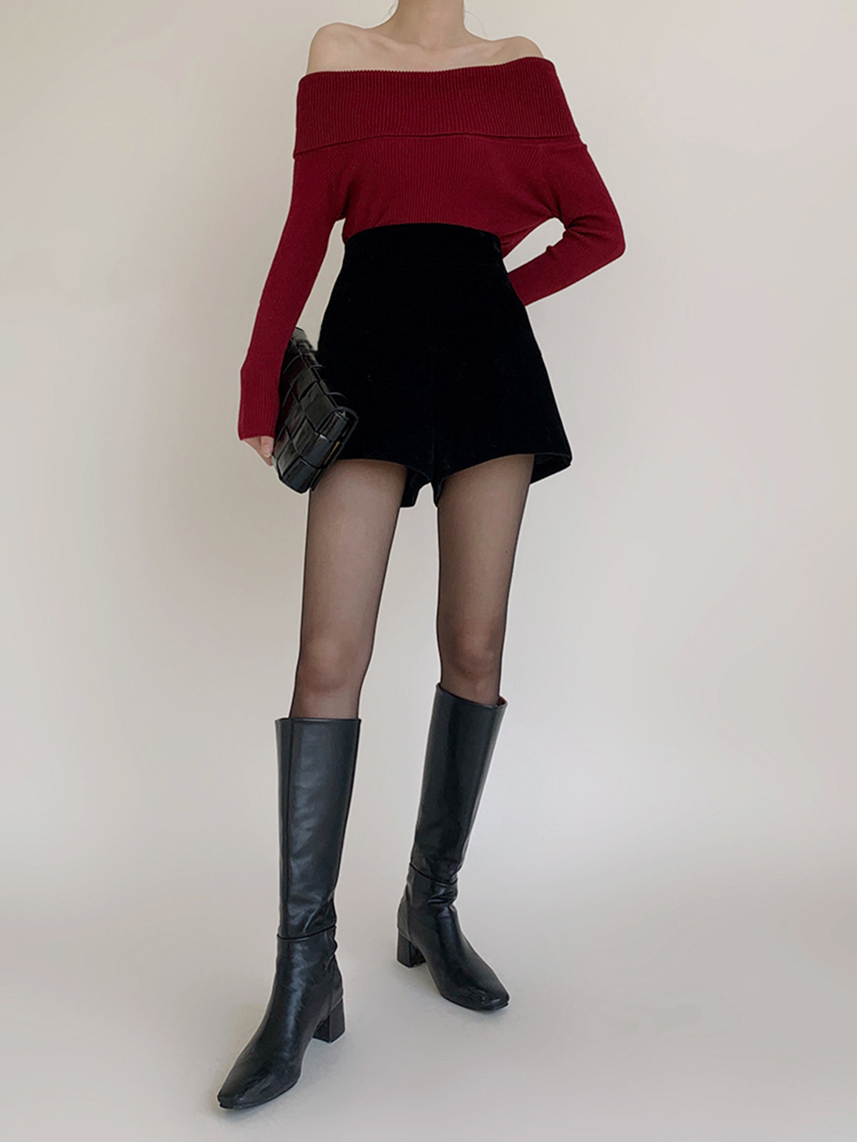 Kadife Bol Paça Şort