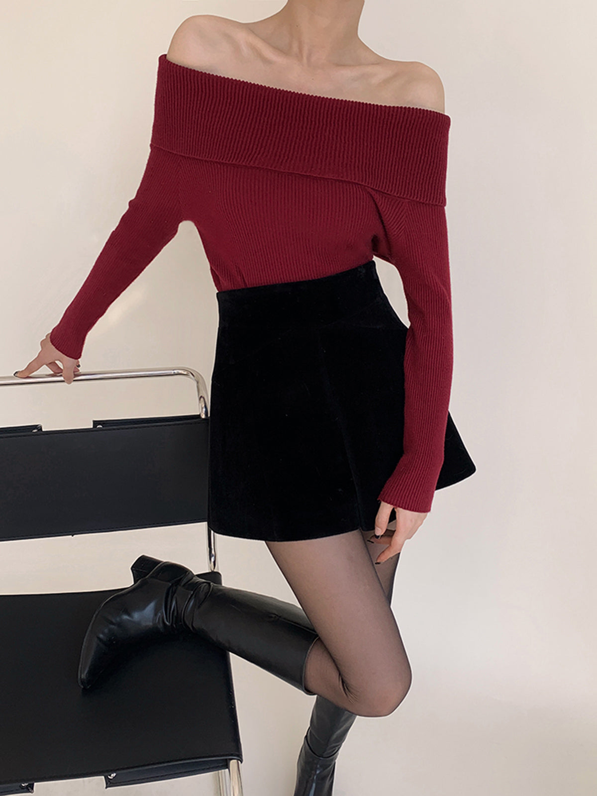 Kadife Bol Paça Şort