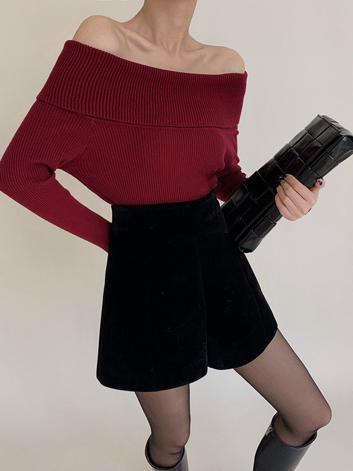 Kadife Bol Paça Şort