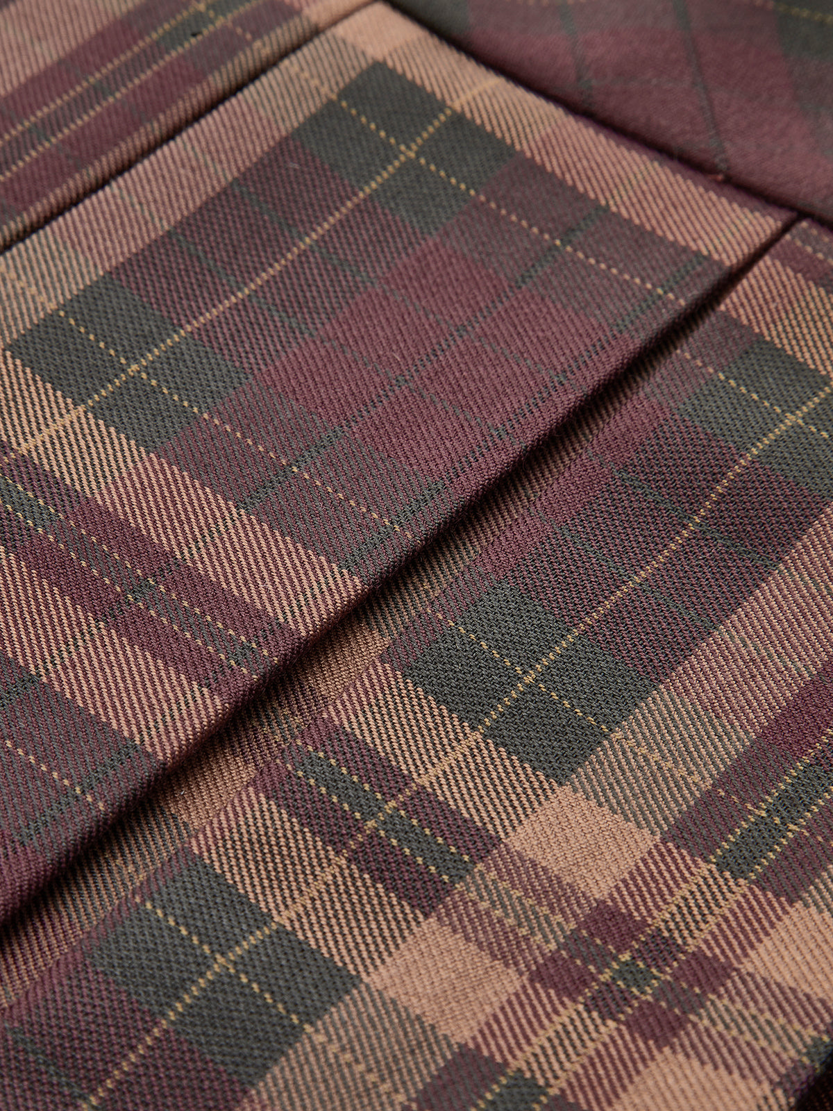 Ekose Pileli Mini Etek