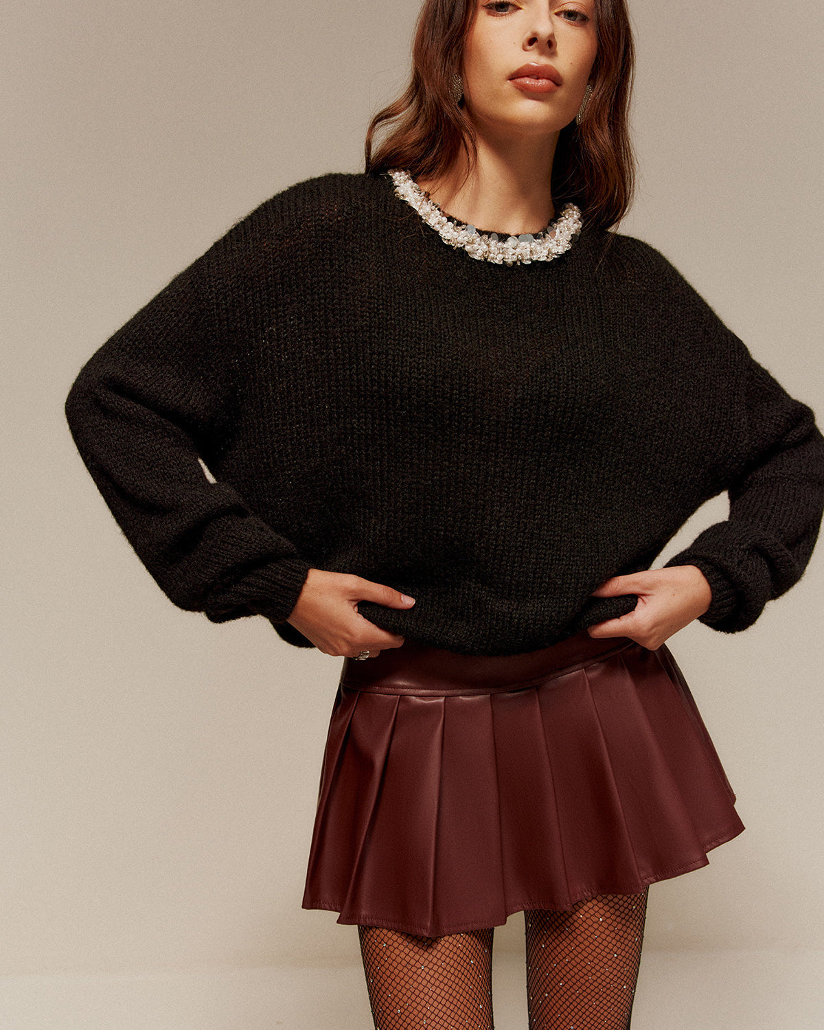 Taş İşlemeli Rahat Kazak