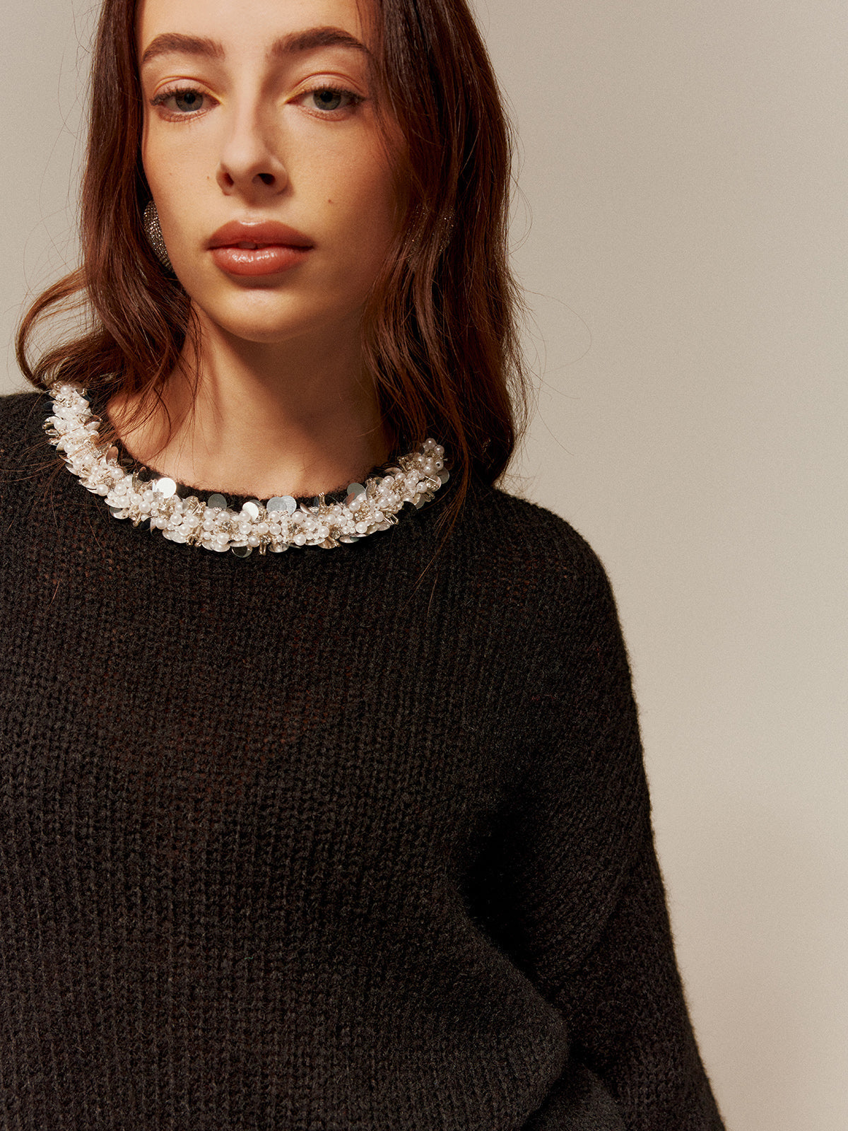 Taş İşlemeli Rahat Kazak