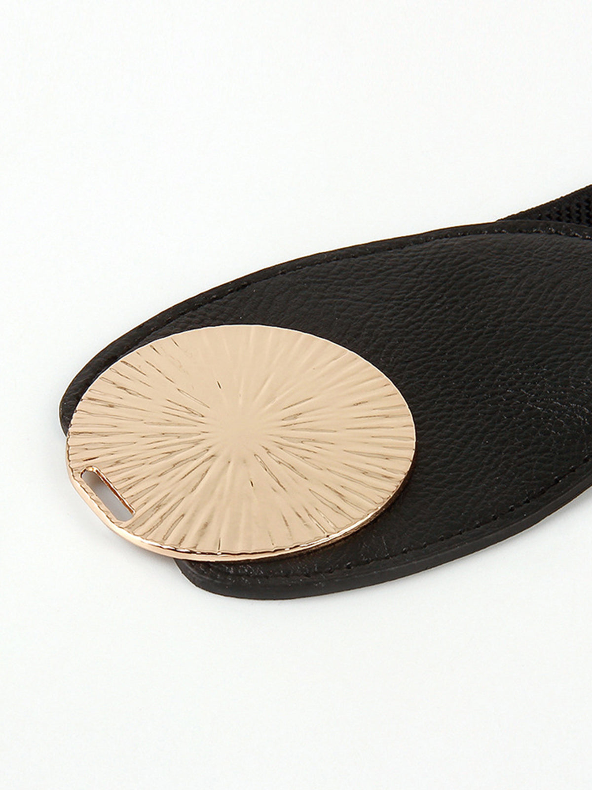 Dalga Desenli Yuvarlak Tokalı Elastik Kemer