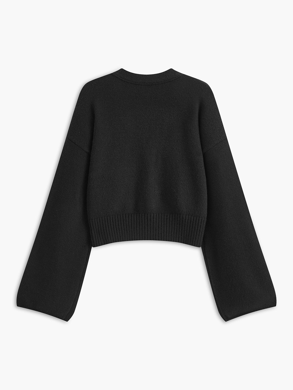 V Yaka Taşlı Fiyonk Detaylı Hırka