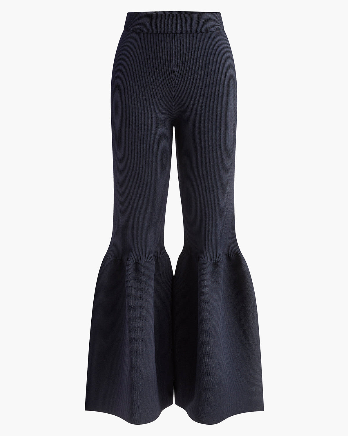 Orta Bel Fırfır Detaylı Triko Pantolon