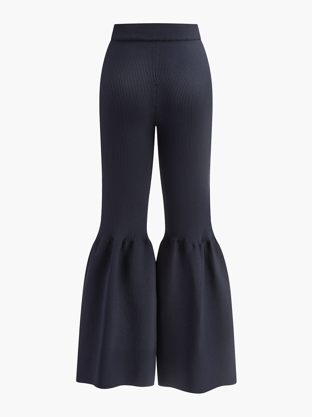 Orta Bel Fırfır Detaylı Triko Pantolon