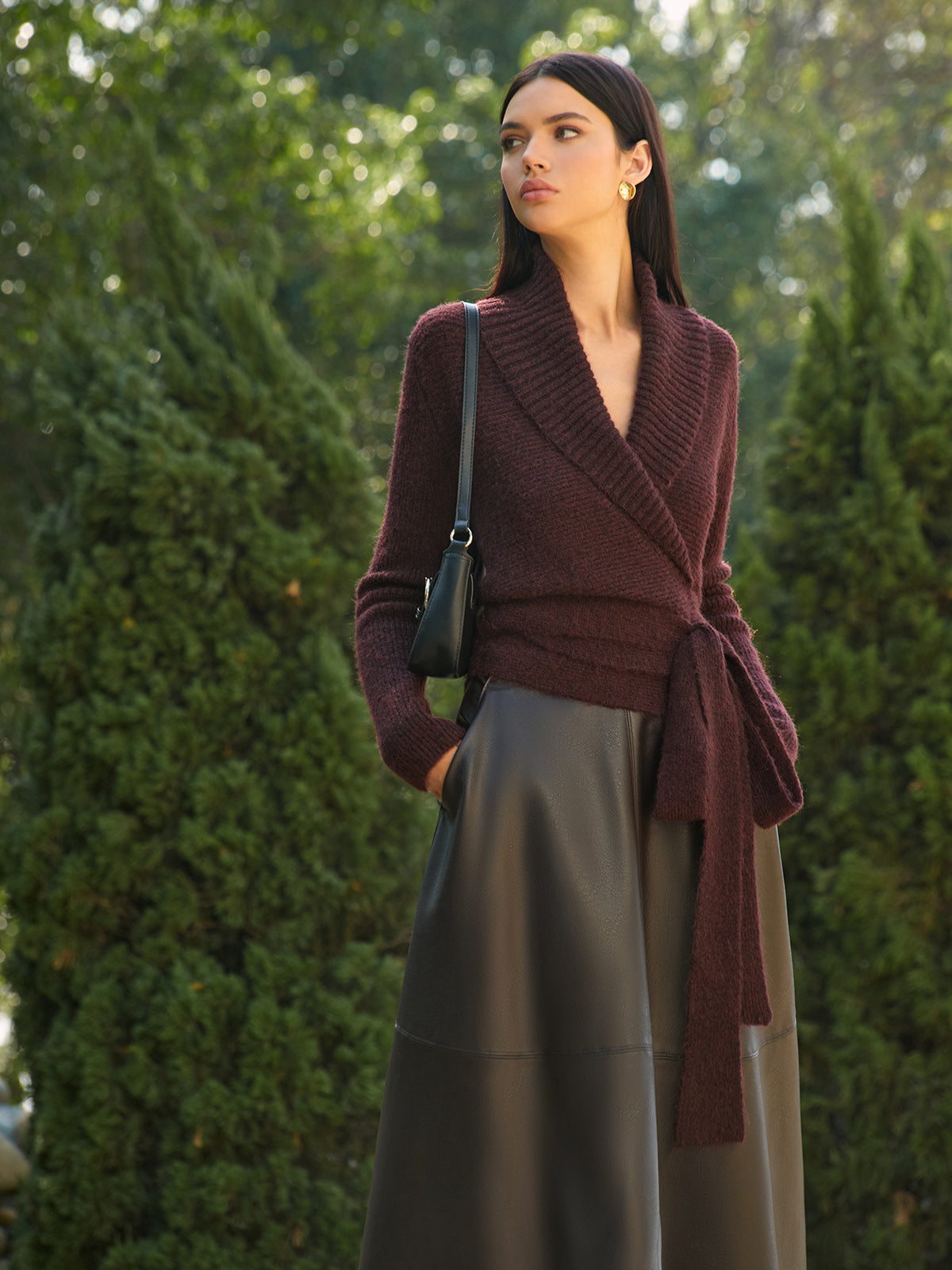 Yün Karışımlı Bağcıklı Triko Yün Karışımlı Bağcıklı Triko Üst