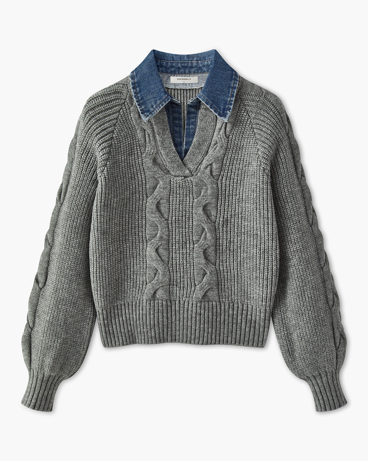 Kot Panelli Yivli Yaka Kazak