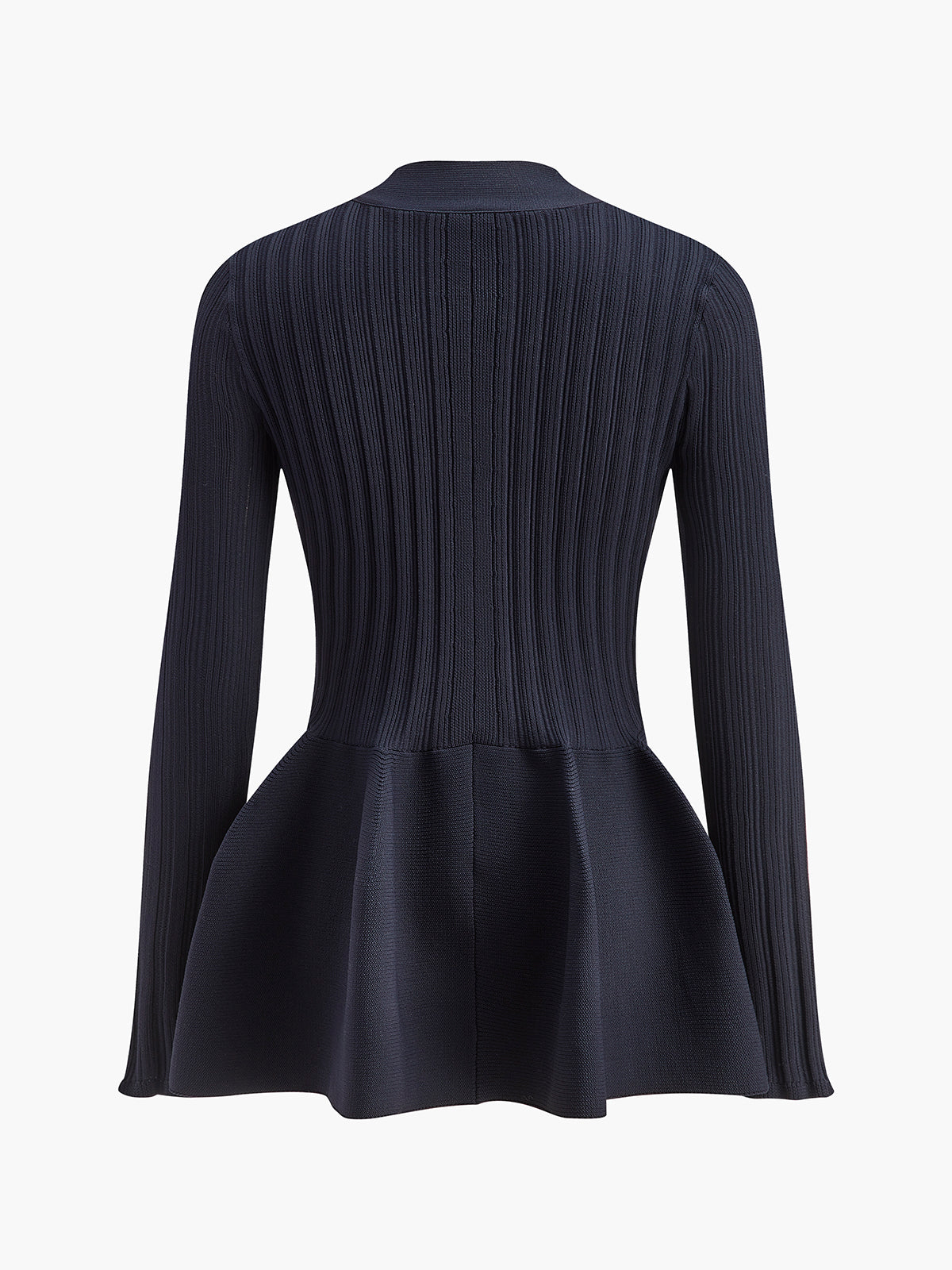 V Yaka Fırfır Detaylı Düğmeli Hırka