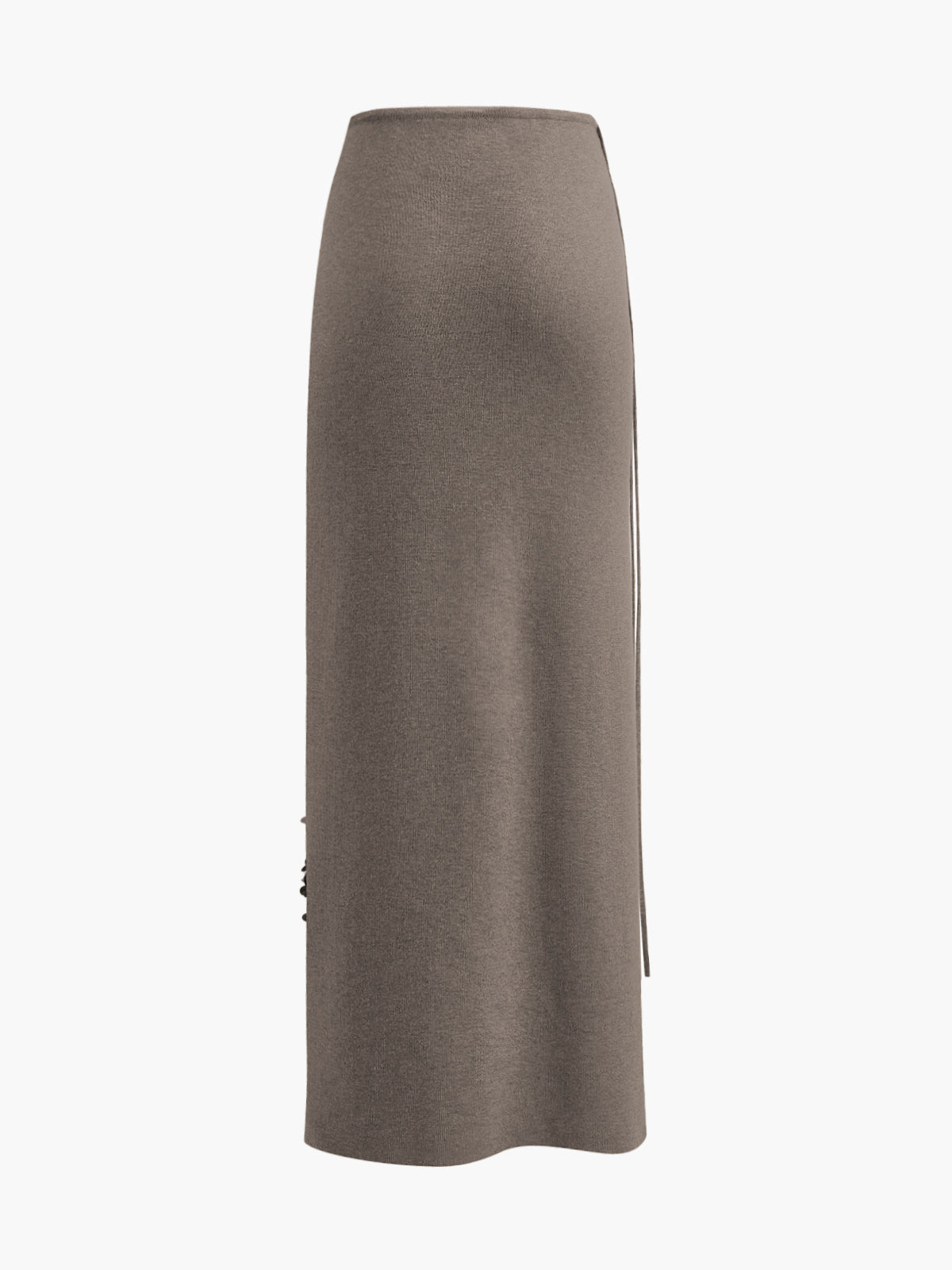 Yün Karışımlı Pileli Payetli Triko Etek