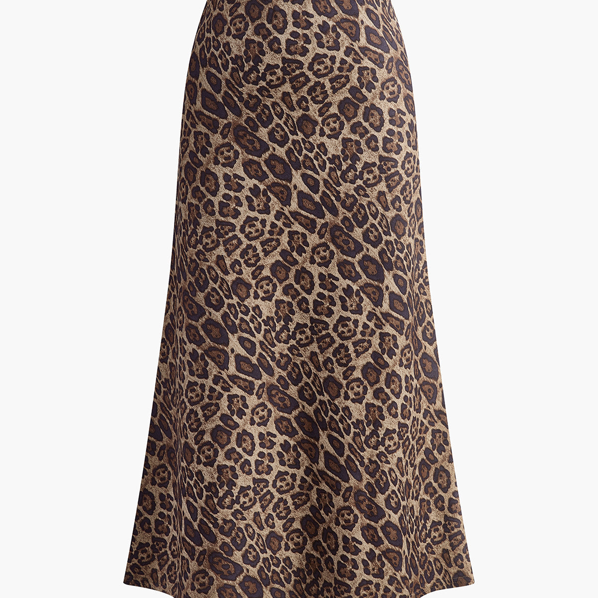 Orta Bel Leopar Desenli Etek