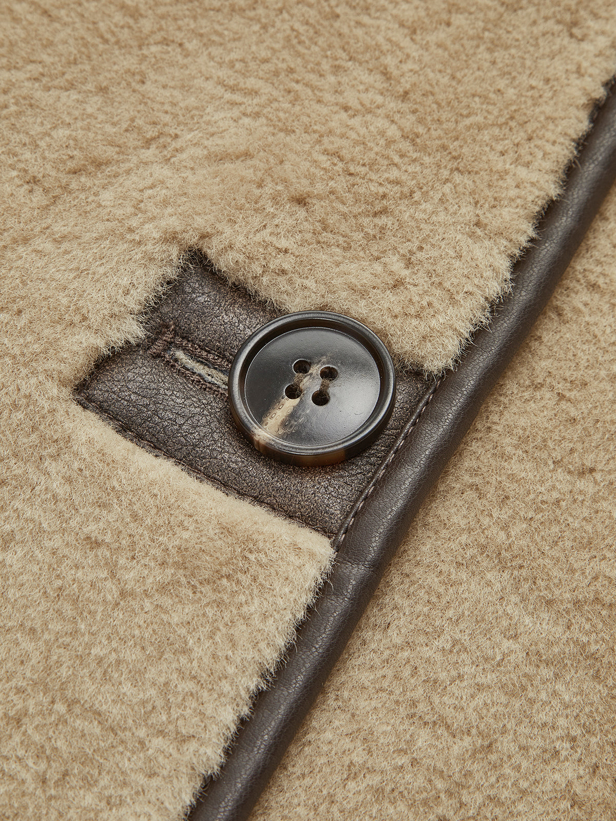 Kontrast Biyeli Rahat Kesim Minky Kaban