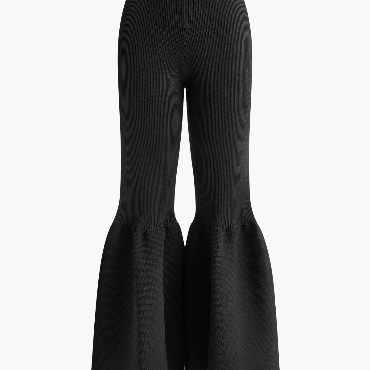 Orta Bel Fırfır Detaylı Triko Pantolon