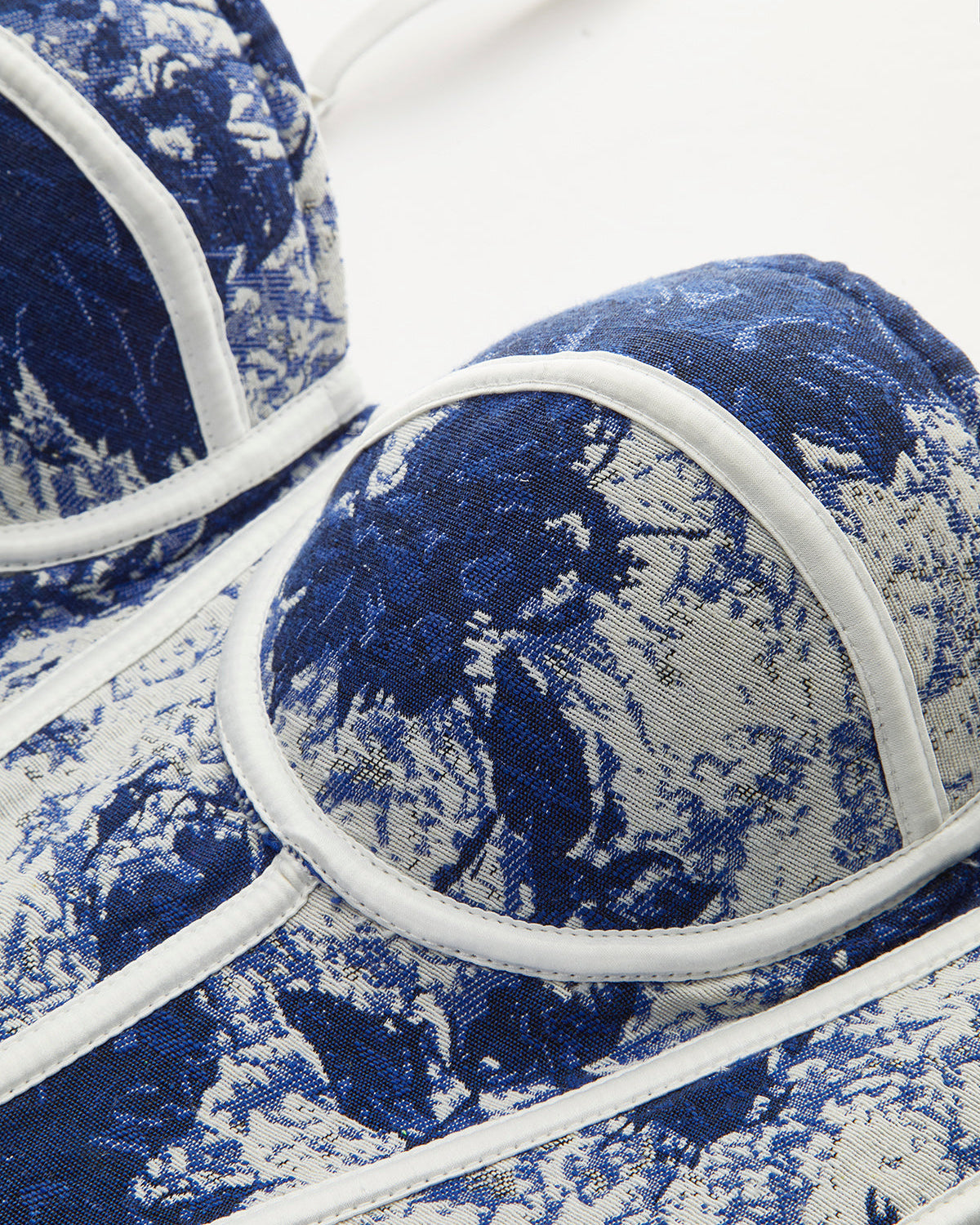 Baskılı Fermuarlı Korse Üst