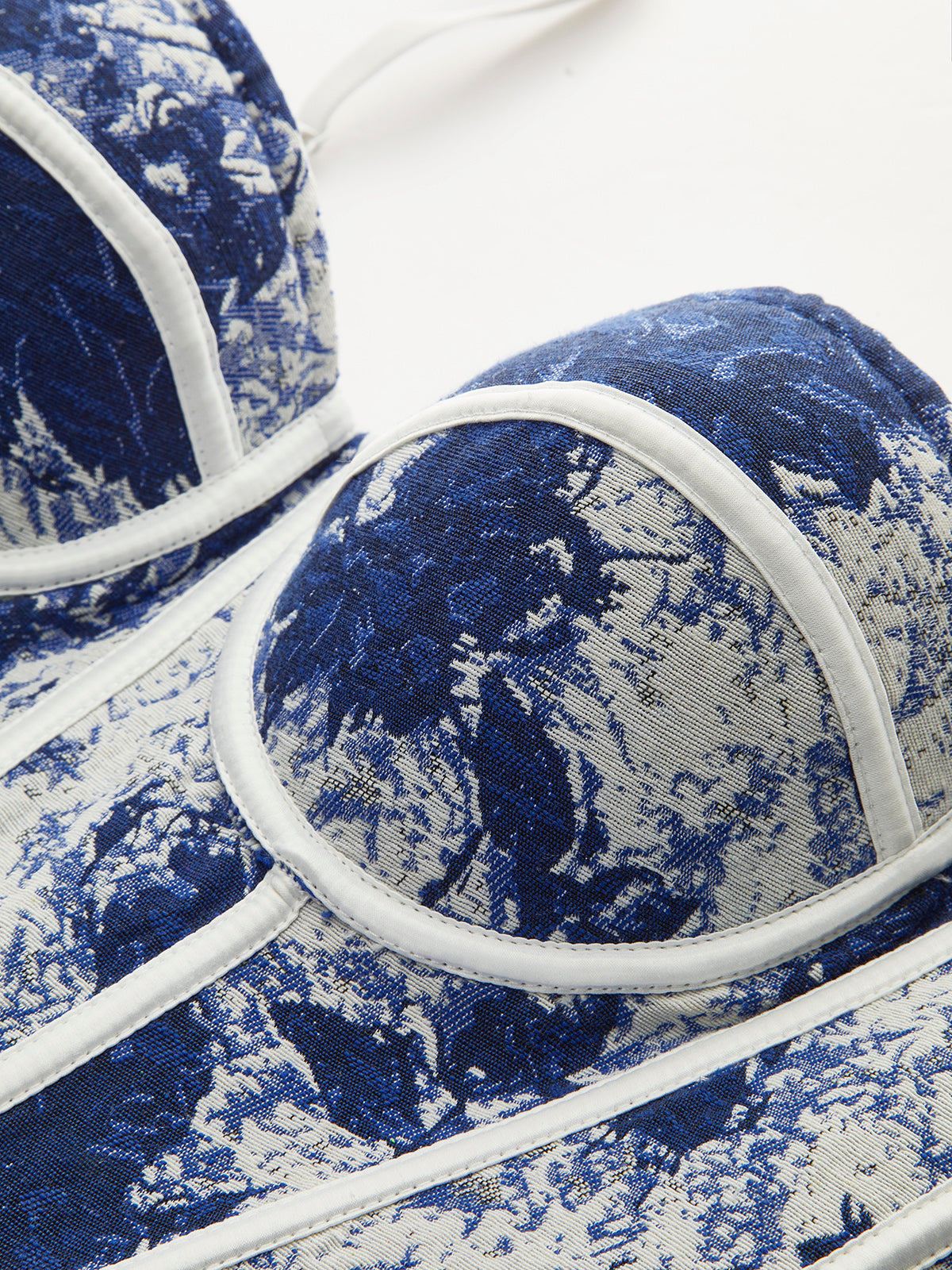 Baskılı Fermuarlı Korse Üst