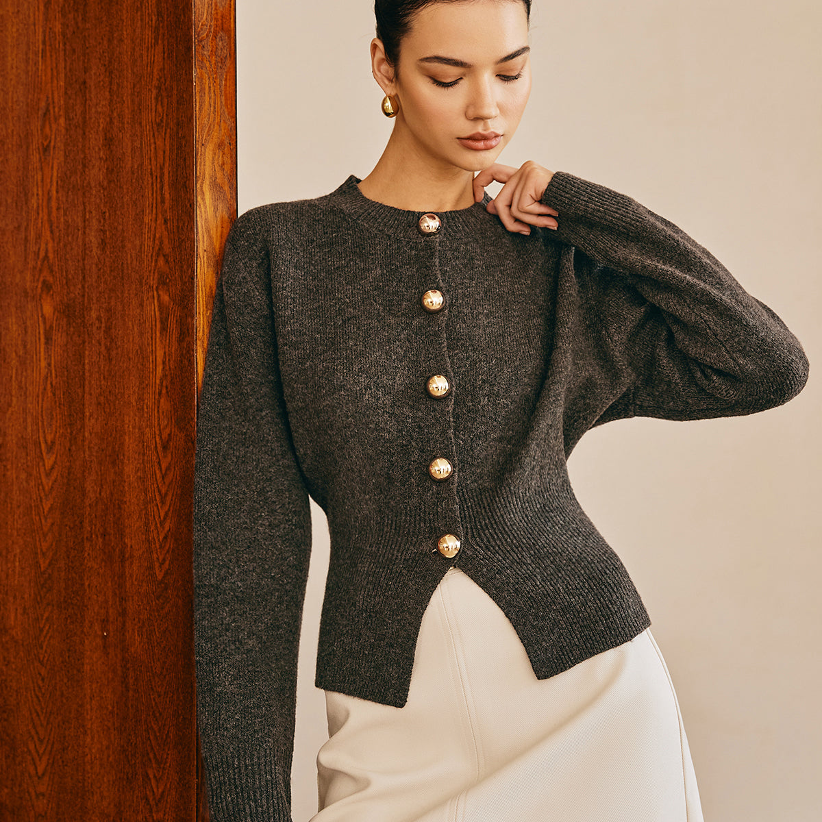 Düğmeli Bölünmüş Kazak