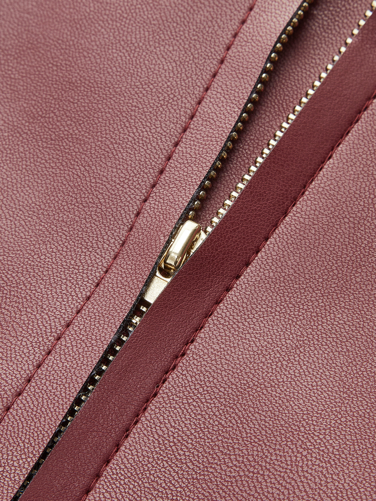 Mıknatıs Kapamalı Suni Deri Etek