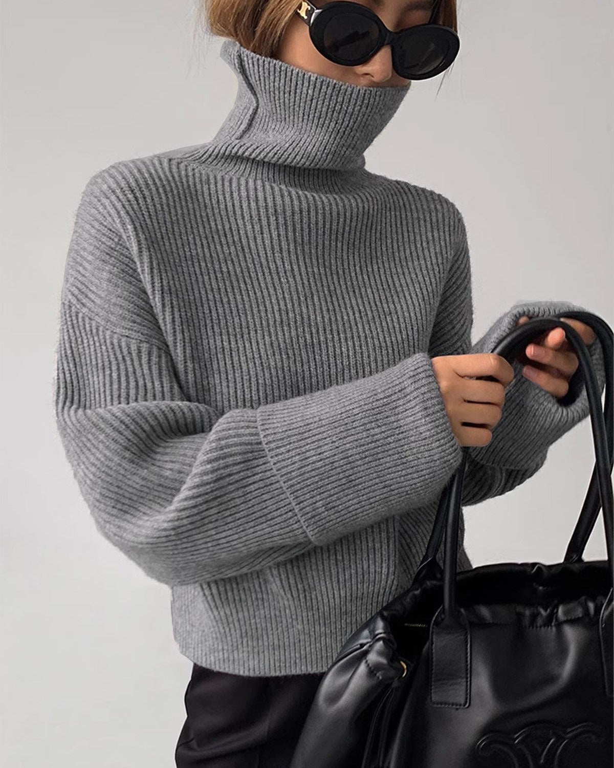 Stil Oversize Boğazlı Kazak