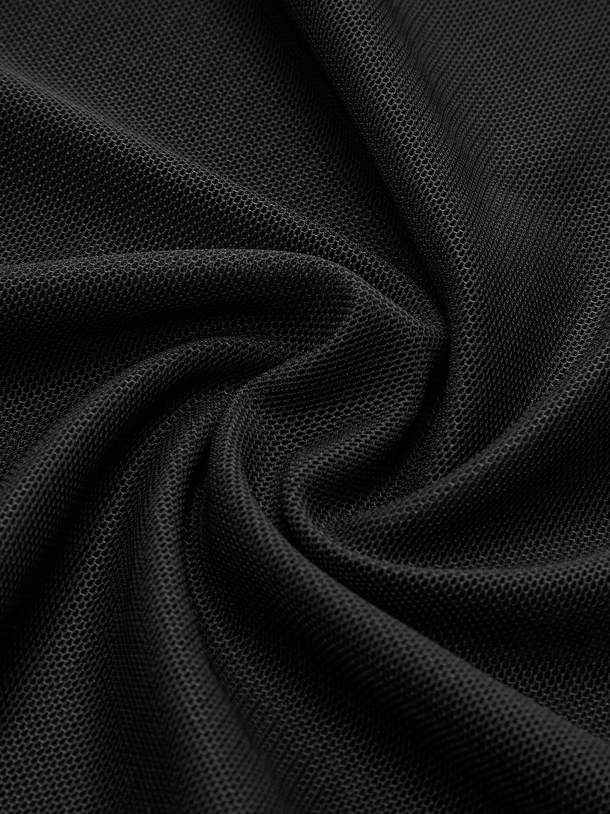 Yarım Boğazlı Baskılı File Elbise