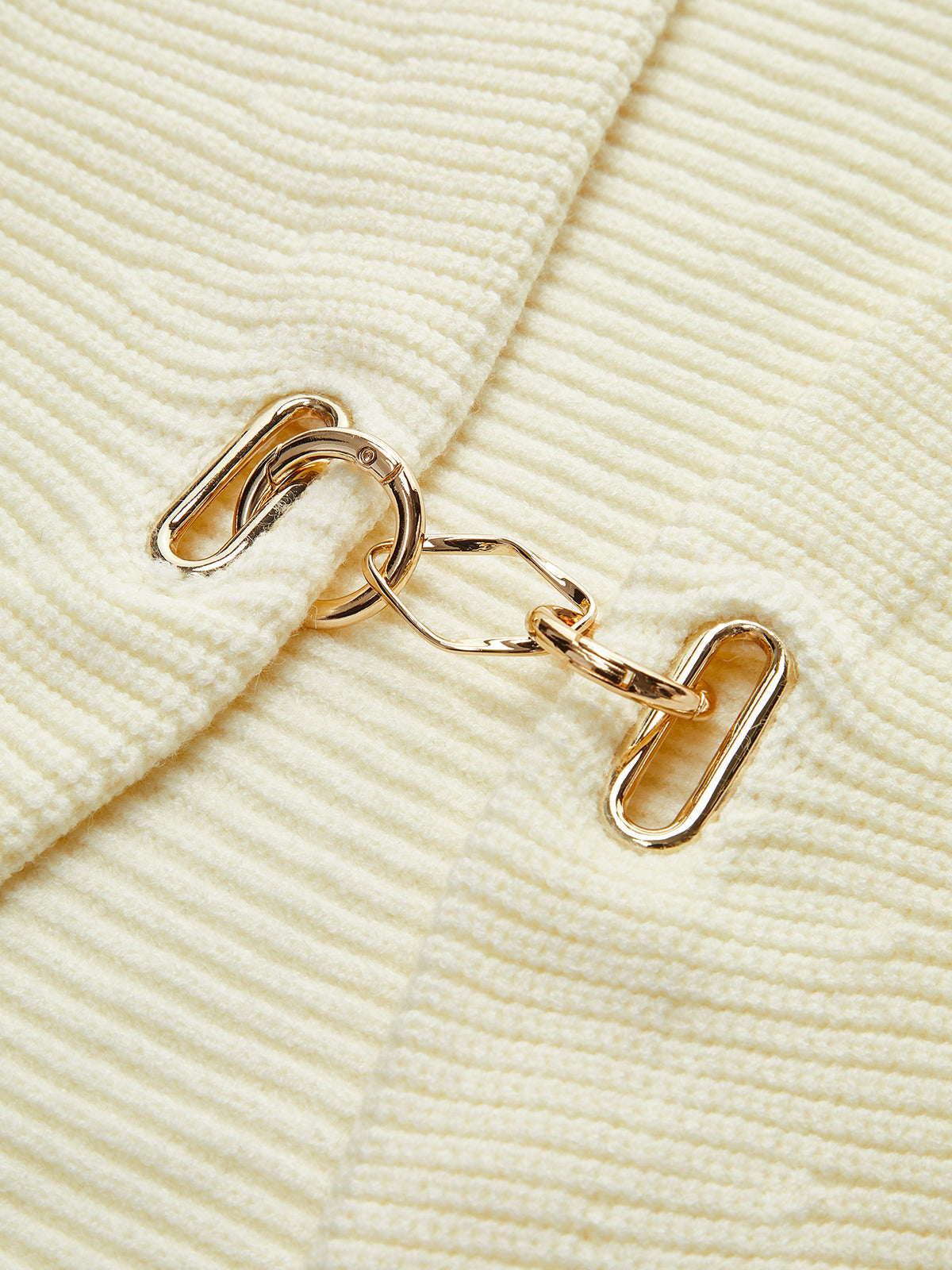 Kuzu Kolu Metal Detaylı Hırka