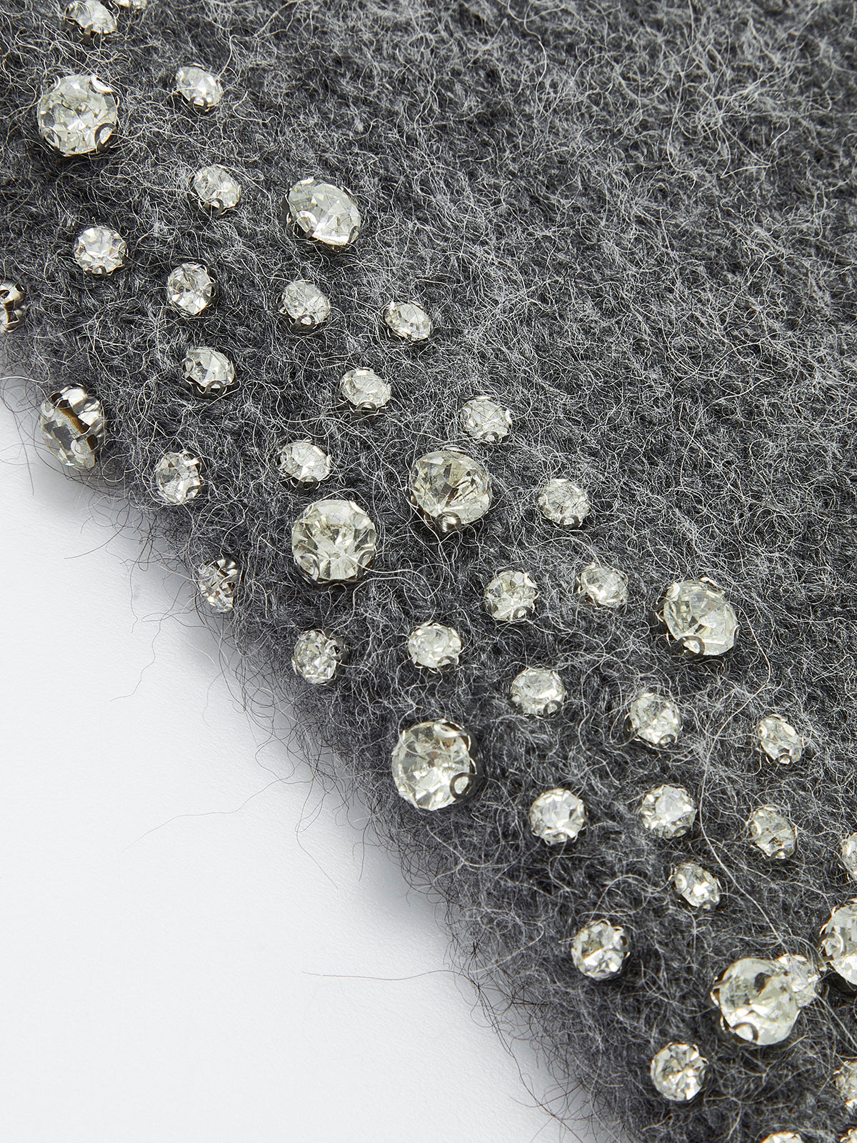 Yün Karışımlı Boncuklu Süveter Yelek