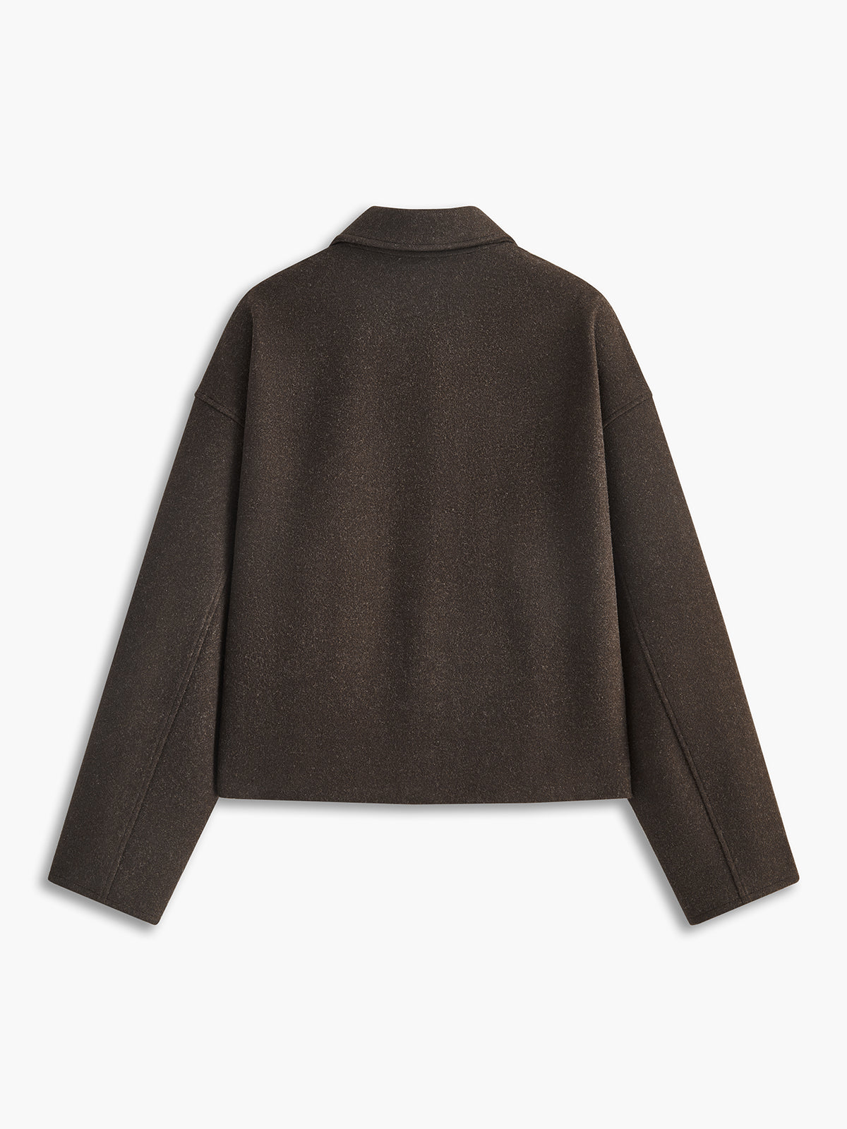 Düz Fermuarlı Tweed Ceket