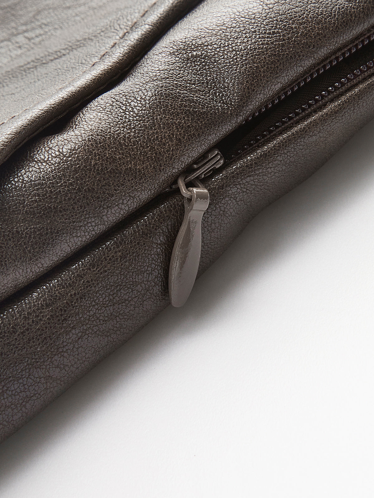 Retro Suni Deri Cepli Etek