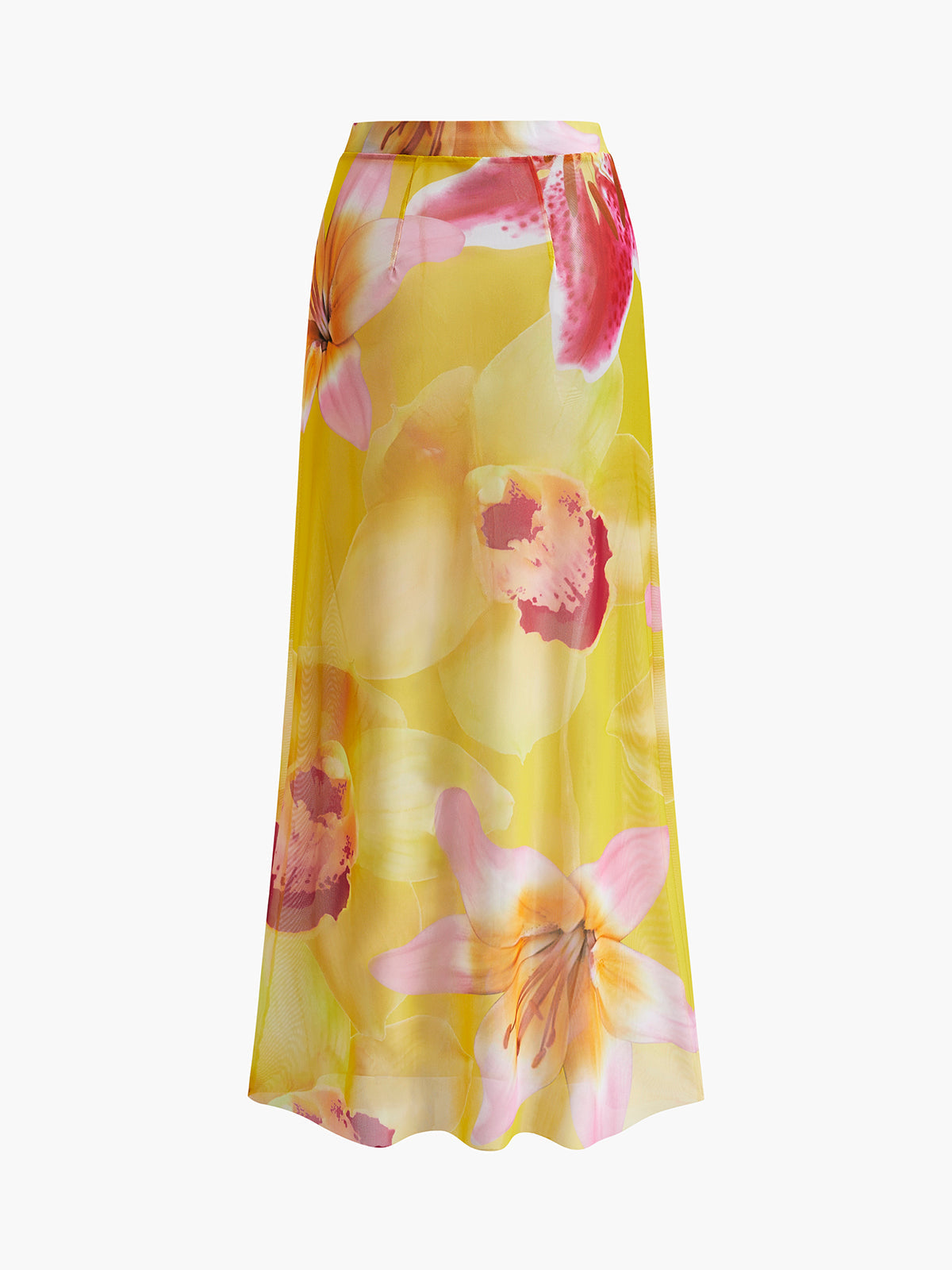 File Çiçek Desenli Plaj Eteği