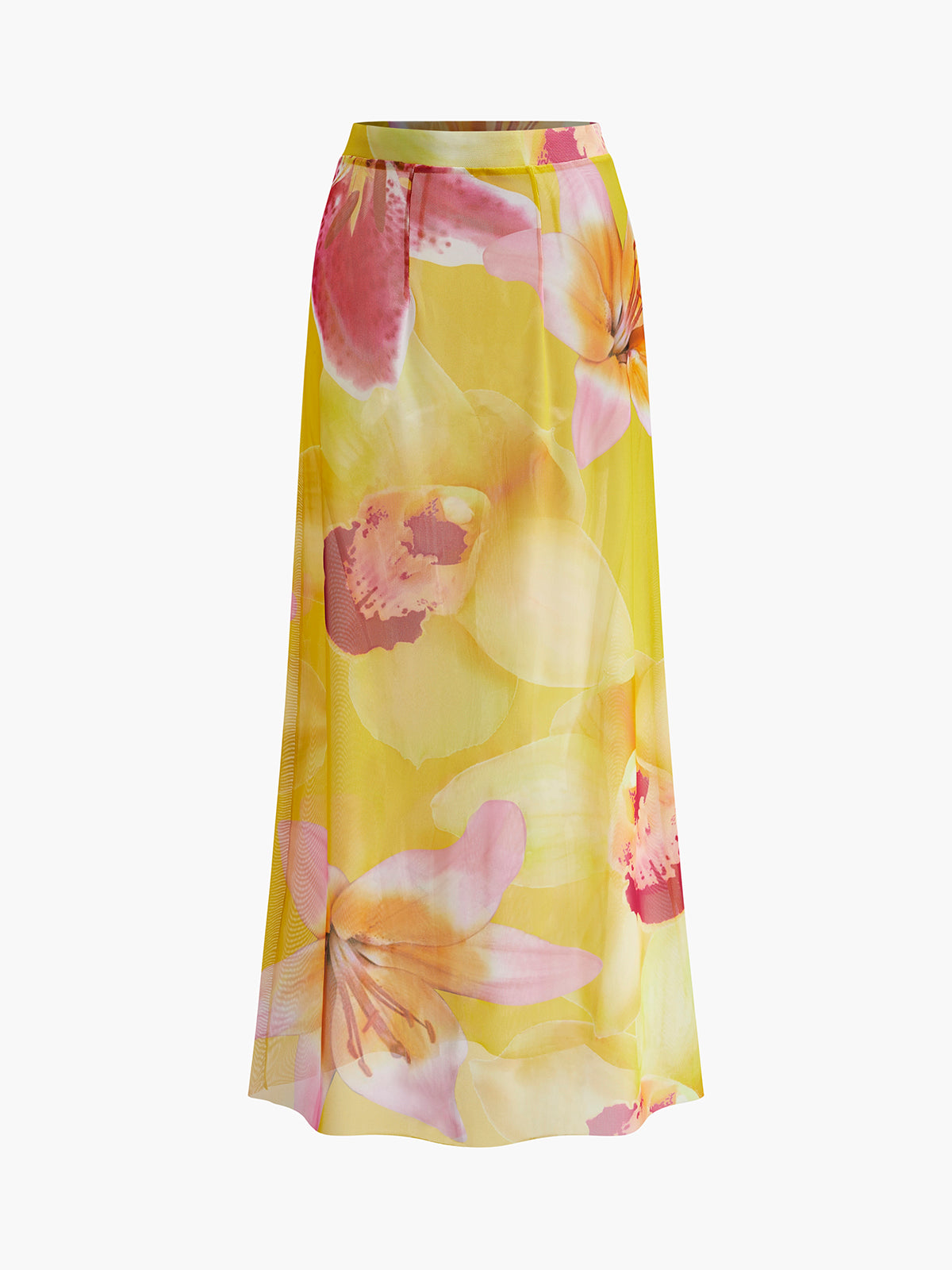 File Çiçek Desenli Plaj Eteği