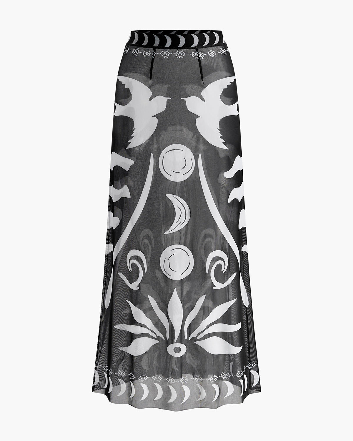 Şeffaf Desenli File Plaj Eteği